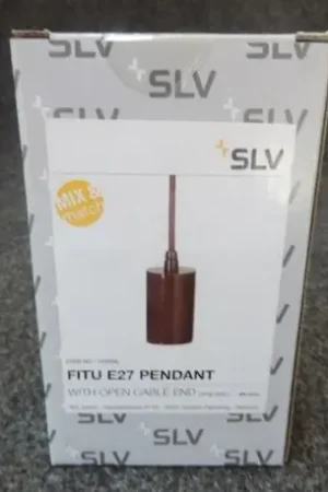 Suspension ronde alu rouge câble 2,5M pour lampe E27 max 60W série Fitu SLV DECLIC 132658 Achat Immédiat
