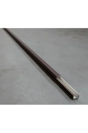 Moulure 12x12mm finition bois Acajou (au mètre) avec couvercle fixation adhesive Prix Promo