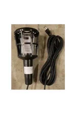 Pas Cher Baladeuse classique cage plastique noire ampoule E27 230V 60W max (non inclus) verre + cable longueur 5m