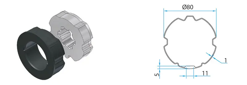 ADAPTATEUR NEXTMODE TM2 45 POUR TUBE ZF80 Bon Plan