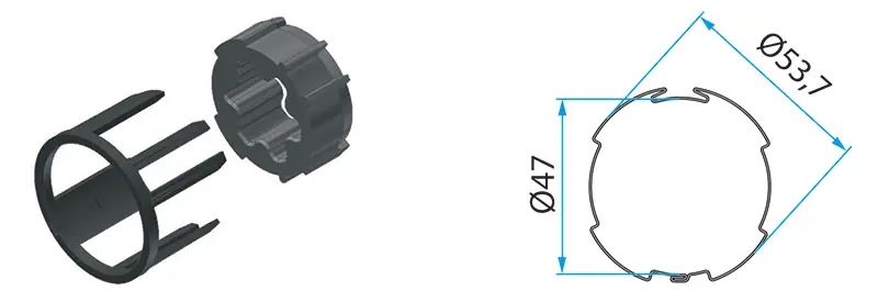 ADAPTATEUR NEXTMODE TM2 45 POUR TUBE ZF54 + 53 DEPRAT Expédition Rapide