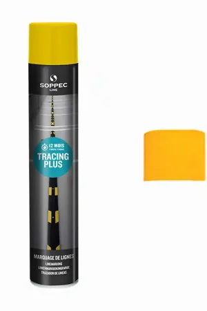 Peinture jaune pour marquage au sol Tracing Plus 750 ml SOPPEC Commander Vite