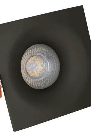 Spot encastrable IP20 pour ampoule GU10 FIALE carré Noir - SLIP001015 Offre Du Jour