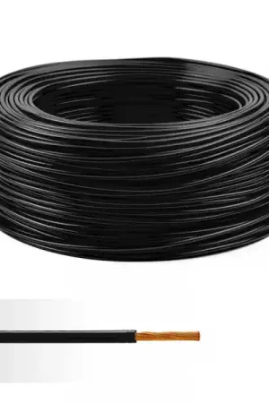 Fil électrique rigide HO7V-R 6mm² noir couronne de 100m Achat Immédiat