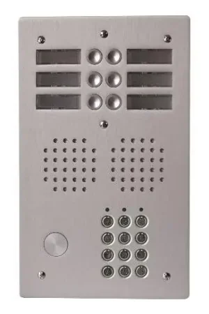 Platine aluminium HAUT-RISQUE avec clavier codé / 6 boutons sur 2 rangées Réduction