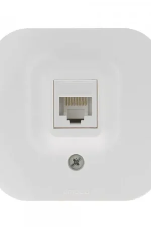 Expédition Rapide Prise RJ 45 Arnould Profil Eco multimédia cat. 5 saillie - Blanc