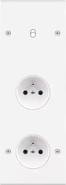 Acheter Direct Façade Confidence Laiton Blanc triple verticale 1 basculeur PC PC à vis (361-413)