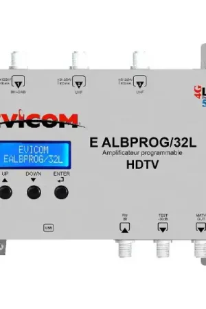 Evicom Amplificateur 32 canaux programmables avec filtre 5G (LTE) Offre Exclusive