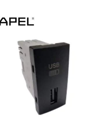 Commander Maintenant Chargeur USB type A - 1 module noir mat